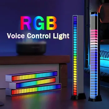 НОВАЯ RGB-музыка, управление звуком, светодиодная подсветка, управление приложением, звукосниматель, Голосовая активация, ритмические огни, Окружающий цвет.