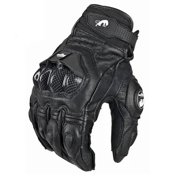 Летние Зимние Мотоциклетные перчатки, черные Гоночные мотоциклетные перчатки из натуральной кожи, белые Перчатки для команды шоссейной езды, мужские
