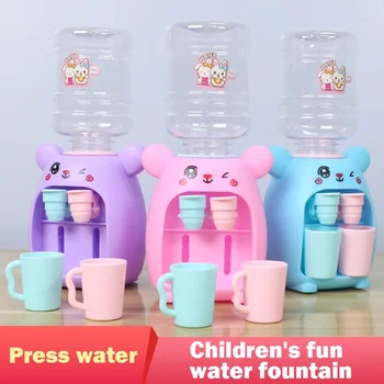 Детские игрушки, имитирующий диспенсер для воды с чашкой, мини-забавный питьевой фонтанчик, игровой домик, детские игрушки для девочек, миниатюрные подарки