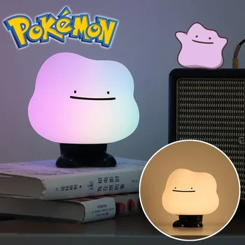 Pokemon Ditto Детский Ночник Аниме Перезаряжаемая лампа Мягкая силиконовая лампа для настольного декора спальни для сна Подарок к празднику для детей
