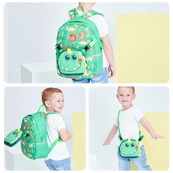 Детские мультяшные рюкзаки для подростков с динозавром, милый школьный рюкзак для детского сада, Водонепроницаемые детские сумки для книг, сумка для мальчиков и девочек