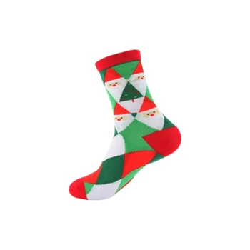 Трансграничные осенние новые мужские и женские носки Рождественские носки с изображением Санта-Клауса Лося в виде носков средней длины Tide