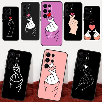 Чехол Love On The Finger Kpop Для Samsung Galaxy S22 Ultra S20 FE S21 FE S8 S9 S10 Plus Note 10 20 S23 Ultra Cover