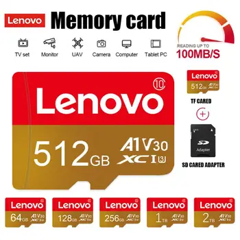 Lenovo 2TB Extreme PRO Флэш-карта Памяти 128 ГБ 256 ГБ 512 ГБ A2 U3 V30 4K Micro TF /SD-Карта 1 ТБ Флэш-карта TF Для Nintendo Switch