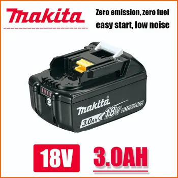 100% Оригинальная Аккумуляторная Батарея для Электроинструментов Makita 18V 3.0Ah со Светодиодной Литий-ионной Заменой LXT BL1860B BL1860 BL1850