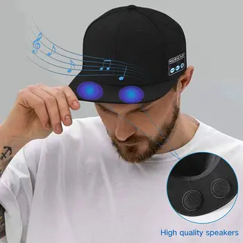 Новая многофункциональная уличная шляпа с динамиками Bluetooth, Съемная Беспроводная Регулируемая музыкальная бейсболка, спортивный подарок для бега