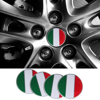 56 мм Эмблема автомобиля, Центральная крышка ступицы, Флаг Италии, Универсальная наклейка для Fiat Volkswagen Toyota Dada Peugeot Ford
