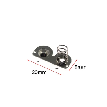 10шт / 20x9 мм - + Сменные металлические батарейки, пружинная контактная пластина, серебряный полукруг для батарейного отсека AA AAA