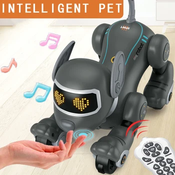 Умный робот с дистанционным управлением для детских игрушек, детей, девочек, мальчиков, радиоуправляемых животных, электрической танцующей собаки, чувствительной машины, роботизированных домашних животных-головоломок