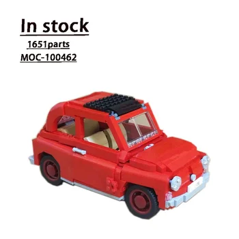 MOC-100462 Красный автомобиль в сборе, сшивающий строительный блок, модель MOC, Креативный Обучающий детский подарок на День рождения, строительный блок, игрушка