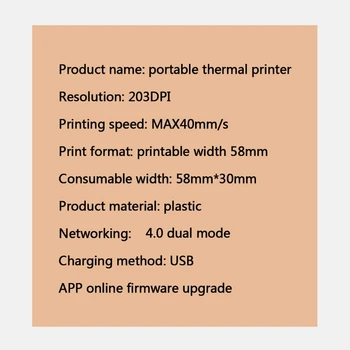 Мини-принтер Dropship, беспроводная бумага для печати этикеток, совместимая с Bluetooth, для смартфонов C