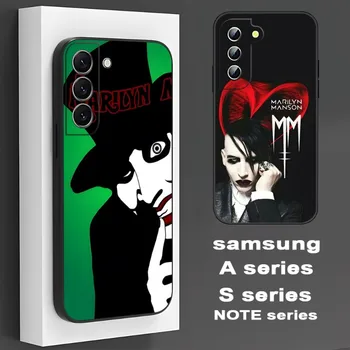 Чехол для телефона Marilyn Manson 2023 Новый Для Samsung S23 Ultra S9 Plus S10 S20 S21 FE S30 S22 Pro S30 Note10 Note20 Чехол В виде Ракушки