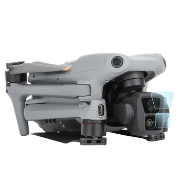 2 комплекта линз, пленка из закаленного стекла, Защитные пленки, Защита объектива камеры от царапин 9H HD, Защитный чехол для аксессуаров дрона DJI Air 3