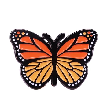 Бабочка Монарх эмалевая булавка мечтатель значок насекомого великолепные куртки рюкзак художественный декор