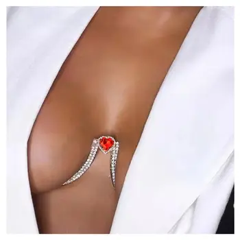 Модная сексуальная модель Rhinestone Tide Arc Полная поддержка сверления, опускающаяся грудь, талия для женщин, цепочка для тела, свадебные украшения