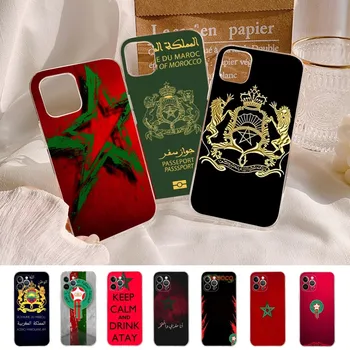 Чехол Для Телефона С Паспортом под Флаг Марокко Для iPhone 14 13 12 11 Pro Max XS X XR SE 2020 6 7 8 Plus Mini Защитная Оболочка