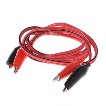 652F Двойные красные и черные тестовые провода с зажимами типа 