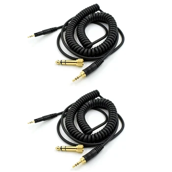 2 Сменных аудиокабеля для наушников Audio-Technica ATH M50X M40X, Черный, 23 августа 2012 г.