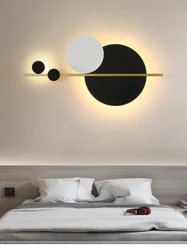 Прикроватная лампа в скандинавском минималистичном стиле для спальни, настенный светильник для гостиной, дизайнерский индивидуальный настенный светильник