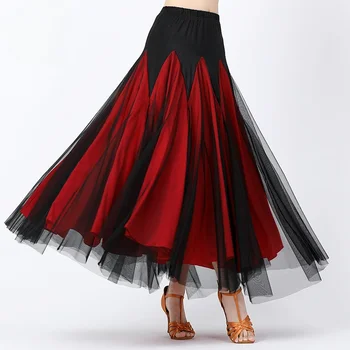 Новые платья для бальных танцев Женская черная юбка для сцены Сальса с круглым вырезом Румба/Самба Костюм для занятий сальсой и фитнесом