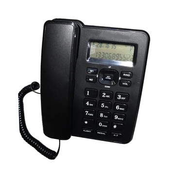 Стационарный Телефон KX-6001CID Английский Проводной Телефон для Дома/Отеля/Офиса, Фиксированный Дисплей Стационарного Вызывающего Абонента, Энергосбережение