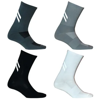 Новые велосипедные носки с высокой светоотражающей способностью, Велосипедные Спортивные носки для бега, фитнеса, Влагоотводящие лайкровые дышащие носки до середины икры