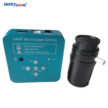 34-Мегапиксельная камера для стереомикроскопа HDMI USB 1080P HD с разрешением 60 кадров в секунду, Тринокулярный адаптер Microscopio Panasonic CMOS