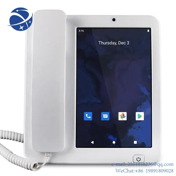 Стационарный беспроводной телефон YYHC с большим экраном 4G Android для больницы/предприятия/конференции/ресторана с HD-камерой