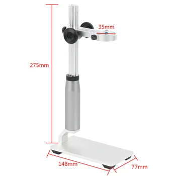 35 мм Регулируемая Мини-Подставка из алюминиевого сплава USB Держатель Подставки для цифрового микроскопа Подставка для стола для пайки микроскопа