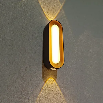 Настенный светильник I 8-образной формы, Уличный Двуглавый светодиодный Водонепроницаемый Современный настенный светильник для мытья стен, Двунаправленный дверной косяк во дворе виллы