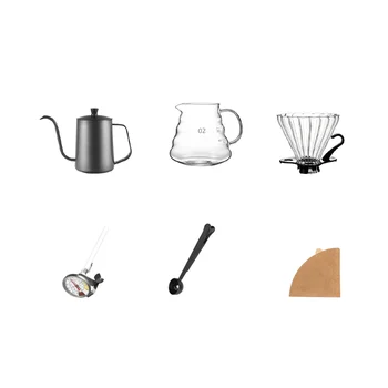 Кофейный набор ручной варки, кофейные принадлежности, чайник для кофе, портативный чайник с гусиной шеей, инструменты для кемпинга, бариста
