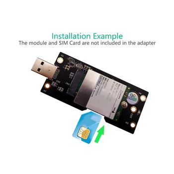 Модуль NGFF к SIM-карте с USB 3.0 Модуль 3G/ 4G / 5G к USB 3.0 со слотом для SIM-карты Портативный адаптер
