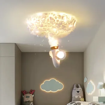 Креативный Реактивный Хлопковый Облачный Светодиодный Потолочный светильник для детской Спальни, гостиной, прихожей, Мультяшного домашнего Декоративного светильника