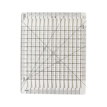 6-дюймовая линейка для квилтинга Прозрачная Квадратная гладильная линейка для квилтинга с линиями сетки Замечательный инструмент для шитья