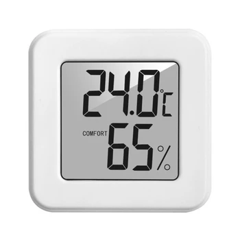 ЖК-цифровой датчик температуры и влажности, самоклеящийся электронный термометр-гигрометр для домашнего офиса