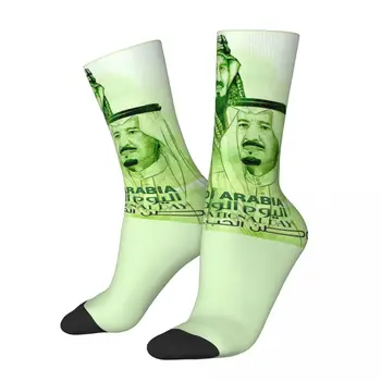Носки Для Экипажа На Национальный День Саудовской Аравии, Нескользящие Носки Для Экипажа С Рисунком Happy Holiday, Хлопковые Носки для Женщин, Подарок Для Мужчин