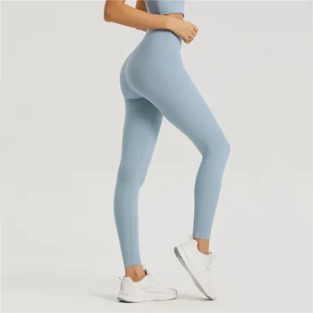 Женские тренировочные спортивные брюки Леггинсы для йоги для фитнеса, один размер подходит всем, нейлоновые леггинсы с высокой талией, женские колготки с эффектом пуш-ап