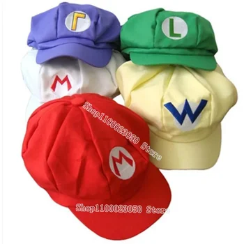 Восьмиугольная шляпа Super Mario, детская кепка с козырьком, реквизит для косплея, принадлежности для одевания, горячая игра, Милые кепки для вечеринки, подарок на день рождения для детей
