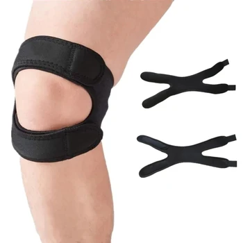 Беговая коленная чашечка с ледяной костью для лечения травм у мужчин и женщин Спортивная защита мениска коленного сустава защита колена фиксированным ремнем