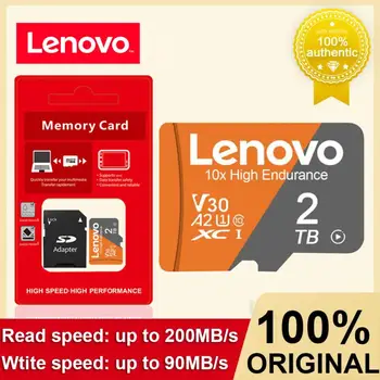 Lenovo 2TB V30 Micro TF SD Memory 1TB 512GB Class10 Флэш-Карта Памяти 256GB 128GB Водонепроницаемая Портативная SD-Карта Для Камеры Телефона
