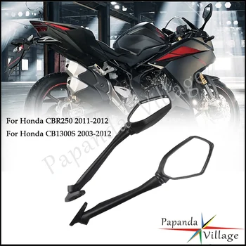 Мотоцикл ABS пластик Боковые зеркала заднего вида с длинным стержнем Зеркало заднего вида мотоцикла для Honda CBR250 2011-2012 CB1300S 2003-2012