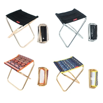 Складной стул для бездельников Складной табурет с сумкой для переноски для рыбалки кемпинга