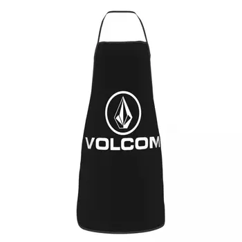 Унисекс, фартук с логотипом Volcoms, нагрудник для взрослых женщин, мужчин, шеф-поваров, столовых приборов для приготовления пищи, садоводства