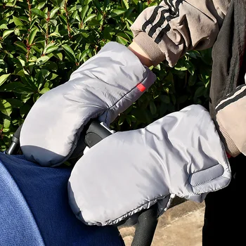 Универсальные перчатки для детской коляски, Дышащие Перчатки для ручки детского велосипеда, Водонепроницаемая корзина для покупок, Грелка для рук, Мягкий зимний Аксессуар