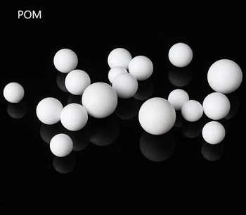 Твердый шарик с помпоном из Белого пластика с Полиформальдегидом, Гладкий Шарик Диаметром 2 мм, 3 мм 3,175 мм, 7 мм 9,525 мм-40 мм 44,45 мм