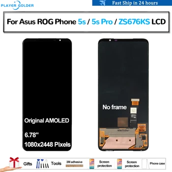 Оригинальный AMOLED для Asus ROG Phone 5s 5s Pro ZS676KS Pantalla ЖК-дисплей Сенсорная панель Экран Дигитайзер в сборе Замена ЖК-дисплея