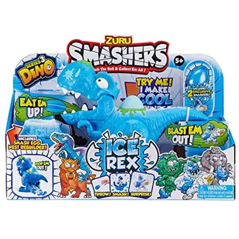Новый Игровой Набор Blastem OUT Smashers Dino Ice Age Ice Rex Серии 3 T-Rex От ZURU с Игрушкой Rex для Мальчиков, Детский Подарочный Набор