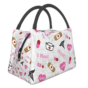 Nurse Life Розовая Термоизолированная сумка для ланча Женские Принадлежности для кормления Сменный Контейнер для ланча Офисная коробка для хранения еды на открытом воздухе